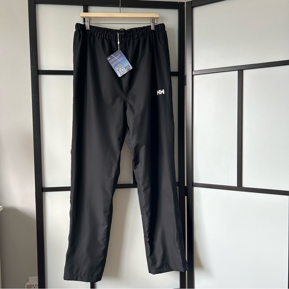 [XL] Helly Hansen Black Outdoor Windbreak Pants Unisex Stretch Waist